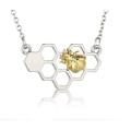 Fashion Necklace In Acrylic Jewelry heart Necklace In Yellow Gold